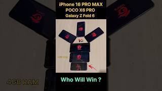 iPhone 16 PRO MAX😈 vs POCO X6 PRO vs 2GB RAM vs 4GB RAM vs 8GB RAM  FREEFIRE TEST freefire shots [upl. by Fish810]