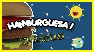 Juguetes divertidos para niños 👦 👧  plastilina  jugando a crear 1 HAMBURGUESA con patatas 🍔 🍟 [upl. by Assylem]