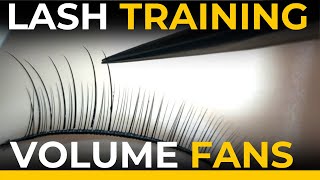 Beginners Lashing Guide Eyelash Extensions  How To Make Volume Fans [upl. by Nyrat]