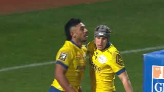 TOP 14  Essai de Irae SIMON ASM  Stade Toulousain  ASM Clermont [upl. by Thibault]