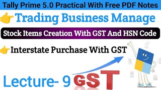 Interstate Purchase Entry With GST In Tally Prime  Tally Prime 50  Tally 50 Course  Lecture 9 [upl. by Birgit]