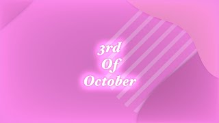 3rd of October check desc [upl. by Irrac]