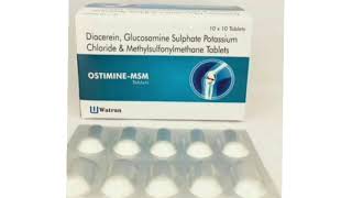 OSTIMINE MSM Tablets Diacerein Glucosamine Sulphate Potassium Chloride Methylsulfonylmethane Tablets [upl. by Adnohsar233]