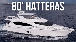 Touring a 3750000 Yacht  2014 Hatteras 80 Motor Yacht Walkthrough [upl. by Abran]