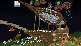 I build working Airship with weapons In Minecraft create mod [upl. by Neirbo]