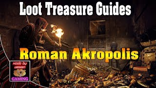 Assassins Creed Origins  Roman Akropolis  Loot Treasure Guides [upl. by Ylrevaw349]