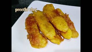 തട്ടുകട പഴംപൊരി l pazhampori recipe in Malayalam l preethi vlog kuttu [upl. by Duwalt]