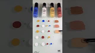 Making Foundation shades❗️with just 4 colors🤩 justgold colortheory makeup [upl. by Marion]