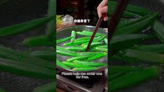 Okra is a nutritious food with great preparation cooking food delicious recipe chinesefood [upl. by Eric]