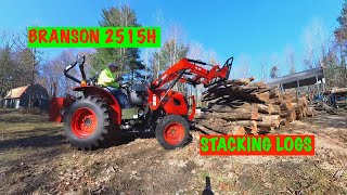 Branson 2515H Moving Logs [upl. by Joashus]