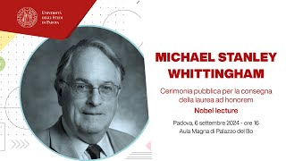 Laurea ad honorem a Michael Stanley Whittingham [upl. by Ashely]