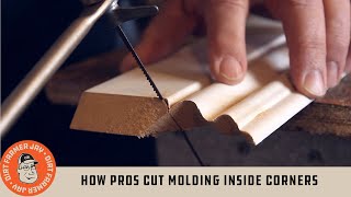 How Pros Cut Molding Inside Corners [upl. by Eletnahs189]