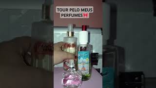 MEUS PERFUMES 🎀 lyrics song love shortsfeed perfumes bodysplashs shortsviral foryou [upl. by Lienahs]