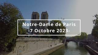 NotreDame de Paris  7Oct2023  update on the reconstruction  4K [upl. by Moersch]