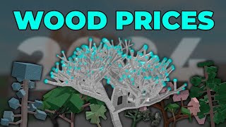 Wood Prices 2024  Lumber Tycoon 2 [upl. by Zzabahs]