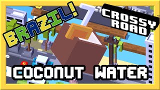 CROSSY ROAD COCONUT WATER Unlock  NEW Secret Characters of Brazil Update 2016  iOS Gameplay [upl. by Retswerb]