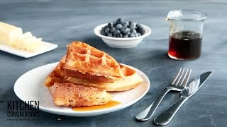 How to Make CrispyFluffy Waffles  Kitchen Conundrums with Thomas Joseph [upl. by Ayoral526]