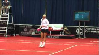 Sabine Lisicki amp Samantha Stosur double return amp service game  Porsche Tennis Grand Prix 2011 [upl. by Notwal]