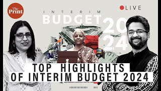 Top highlights of interim budget 2024 [upl. by Klenk]