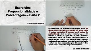 Exercícios Proporcionalidade e Porcentagem – Parte 2 [upl. by Sindee]