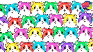 🐹 MAMÁ HAMSTER EMBARAZADA tiene MÁS de 500 BEBÉS de COLORES 🐹 🐹 🐹 🍼 🎀 [upl. by Ataynik986]