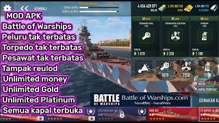 Battle of Warships mod 2021 No Reload Weapon [upl. by Nahtiek]