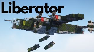 Working BOMBER plane in Minecraft [upl. by Euqinemod144]