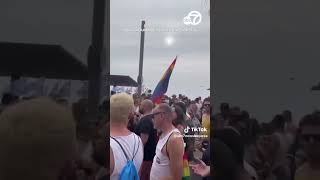 Large crowds gather in Tel Aviv for Pride celebration [upl. by Wallache378]