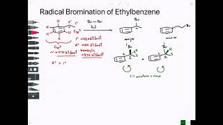 Radical Bromination of Ethylbenzene in Organic Chemistry [upl. by Ecyak]