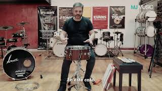 Parche y afinación Sonor Vintage Snare bordonas y parches Evans [upl. by Nnylecoj562]