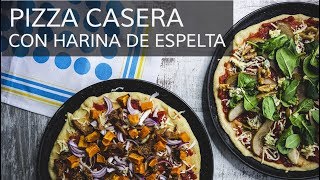 Pizza casera con masa de espelta  Fácil y deliciosa [upl. by Elhsa754]