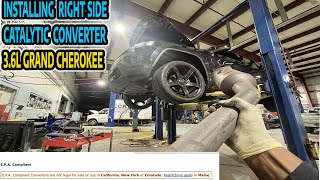 HOW TO REMOVEINSTALL CATALYTIC CONVERTER 36L DODGE JEEP GRAND CHEROKEE P0420 CAT EFFICIENCY CODE [upl. by Svoboda]