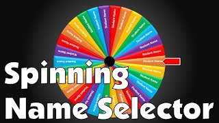 Create A Wheel of Fortune Spinning Name Selector in PowerPoint [upl. by Traver]