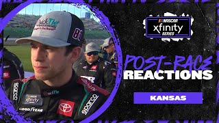 Chandler Smith ‘understands’ Cole Custer’s frustration in tight battle  NASCAR  Kansas Speedway [upl. by Relyt]