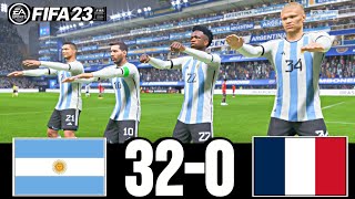 FIFA 23  MESSI RONALDO MBAPPE NEYMAR amp ALL STARS  ARGENTINA 32  0 FRANCE [upl. by Ormiston]