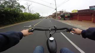 Motorized Bicycle  Stock Ride from Work to Home [upl. by Sicard930]