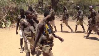 Africa Tanzania Hadzabe Bushmens Dance [upl. by Yvan699]