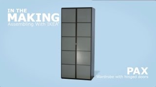 IKEA Pax Wardrobe with Hinged Doors Assembly Instructions [upl. by Lienet]