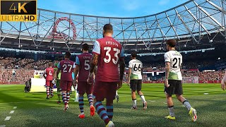 PES 2021 NEW Ultra Realism Graphic and Sound Mod West Ham vs Liverpool  PES 2024 Patch  4K [upl. by Isbella]