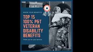 Top 15 VA 100 PampT Disability Benefits [upl. by Droflim]