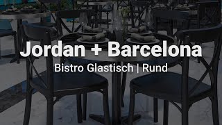 Bistro Glastisch JTB  Rund  Outdoor  Chrom Rand [upl. by Lehcnom]