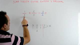 Sumar fracciones con enteros  suma y resta de fracciones  Clases de Matemáticas [upl. by Yrroc]