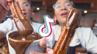 🍫 Easy CHURROS at Home  VIRAL Tiktok Recipe 🍫 [upl. by Orfinger]