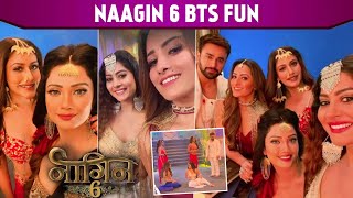 Naagin 6 Surbhi Chandna Adaa Khan Pearl V Puri And Anita Hassanandani Had A BLAST [upl. by Llirred]