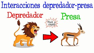 🐅Interacciones DepredadorPresa🐺 Fácil y Rápido  BIOLOGÍA [upl. by Kcerb18]