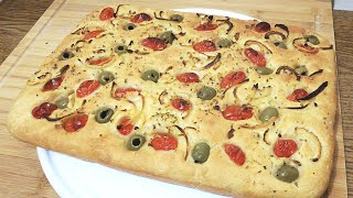 FOCACCIA ITALIANA  Receita fácil e deliciosa [upl. by Dich164]