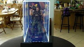 ACRYLIC DISPLAY CASE with LEDs for HOT TOYS ENTERBAY SIDESHOW MEDICOM amp other 12quot figures [upl. by Mitchiner]