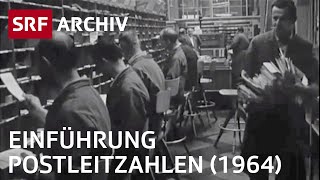 Die PTT führt die Postleitzahlen ein 1964  PostGeschichte Schweiz  SRF Archiv [upl. by Winebaum]