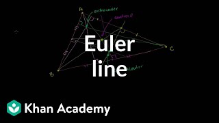 Euler line  Special properties and parts of triangles  Geometry  Khan Academy [upl. by Henden]