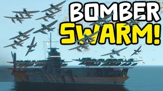 HUGE SWARM Of NAVAL BOMBERS ATTACK A MASSIVE BATTLESHIP In Naval Art [upl. by Idoux]